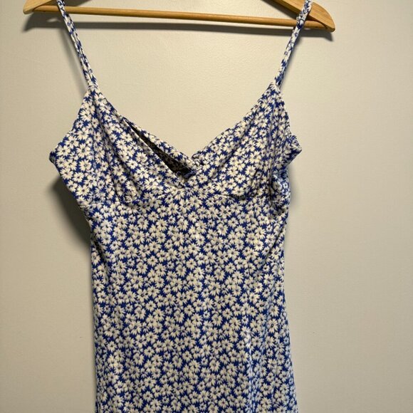 Urban Outfitters | Dresses | Urban Outfitters Ashley Blue Floral Midi Dress Med - Picture 10 of 11